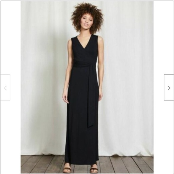 Boden Marcia Sleeveless Wrap Stretch Jersey Knit Maxi Dress Size 10 EUC - Picture 3 of 8